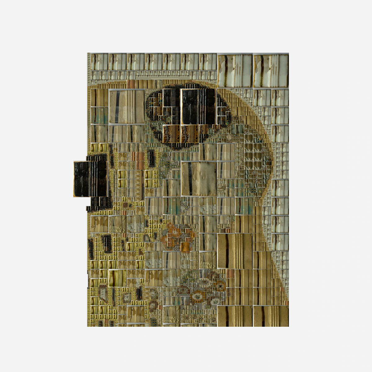 A painting re-tiled in warm glazes